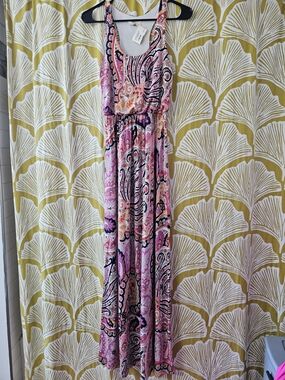 Pink Paisley Maxi Dress